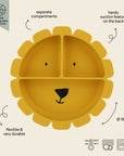 Trixie Silicone divided suction plate - Mr. Lion (Min. of 2 PK, multiples of 2 PK) - MAIGHAN DISTRIBUTION CANADA