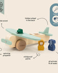 Trixie Wooden animal airplane (Min. of 2 PK, multiples of 2 PK) - MAIGHAN DISTRIBUTION CANADA