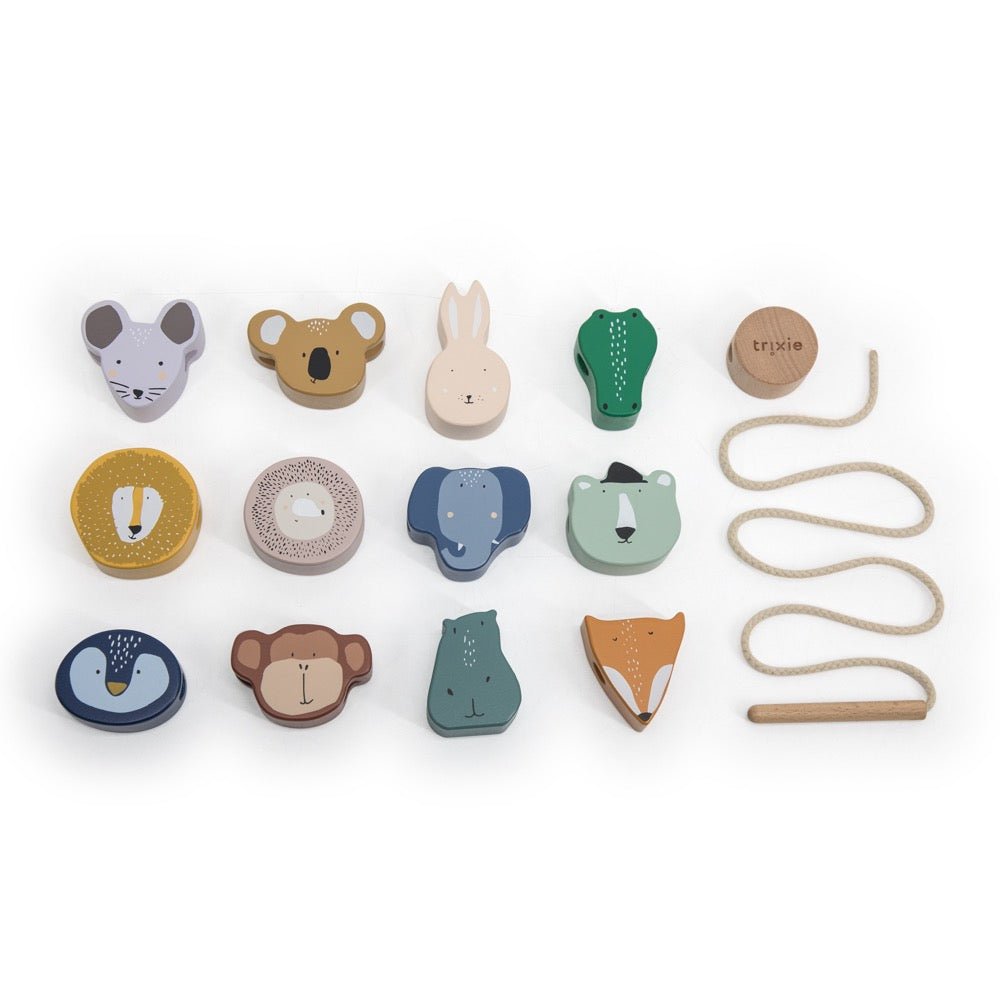 Trixie Wooden animal lacing beads (Min. of 2 PK, multiples of 2 PK) - MAIGHAN DISTRIBUTION CANADA