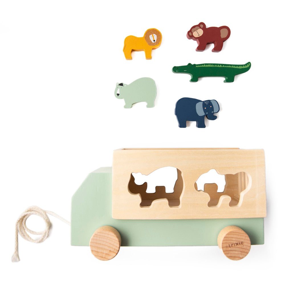 Trixie Wooden animal truck (Min. of 3 PK, multiples of 3 PK) - MAIGHAN DISTRIBUTION CANADA