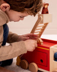 Trixie Wooden fire truck (Min. of 2 PK, multiples of 2 PK) - MAIGHAN DISTRIBUTION CANADA