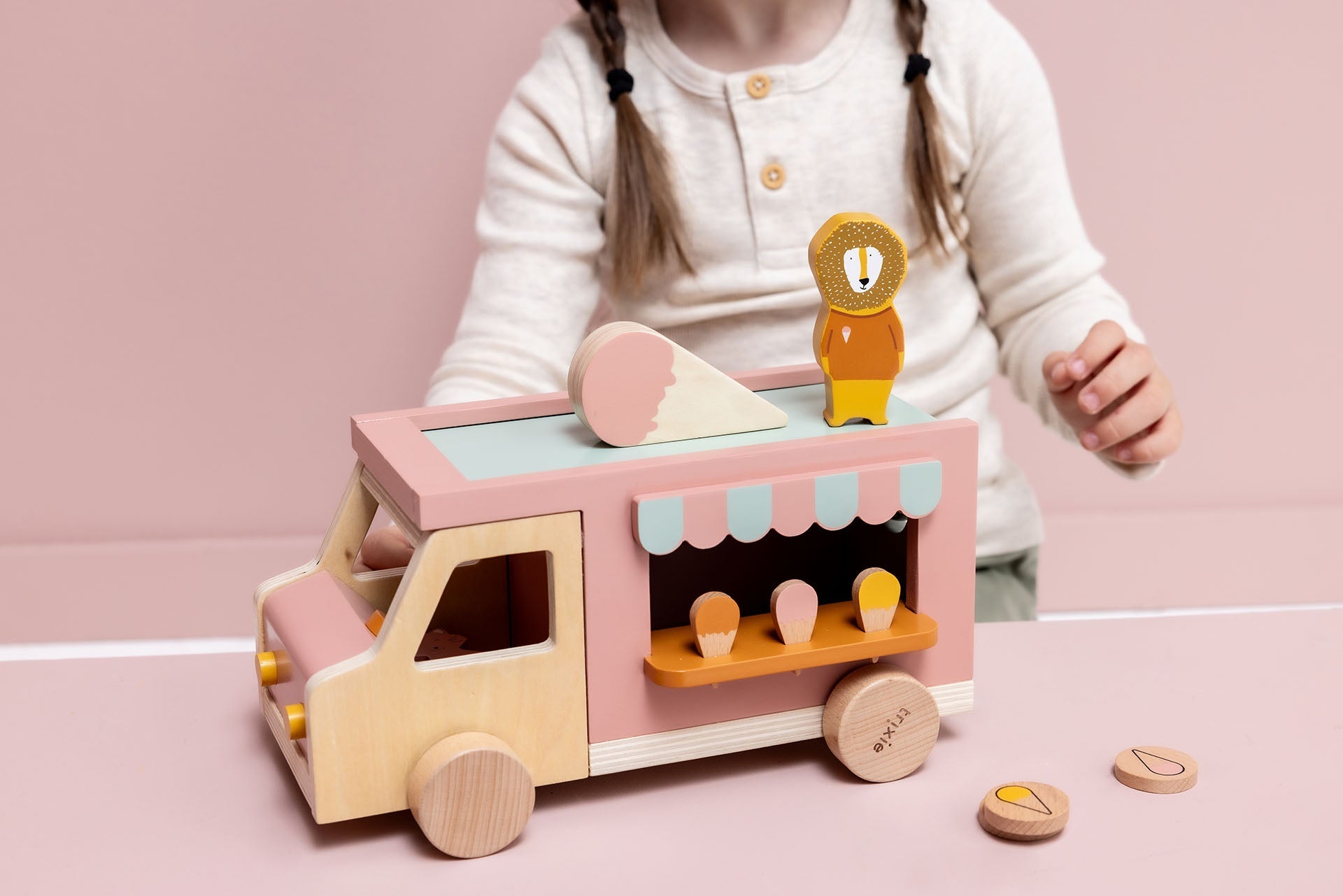 Trixie Wooden ice cream truck (Min. of 2 PK, multiples of 2 PK) - MAIGHAN DISTRIBUTION CANADA