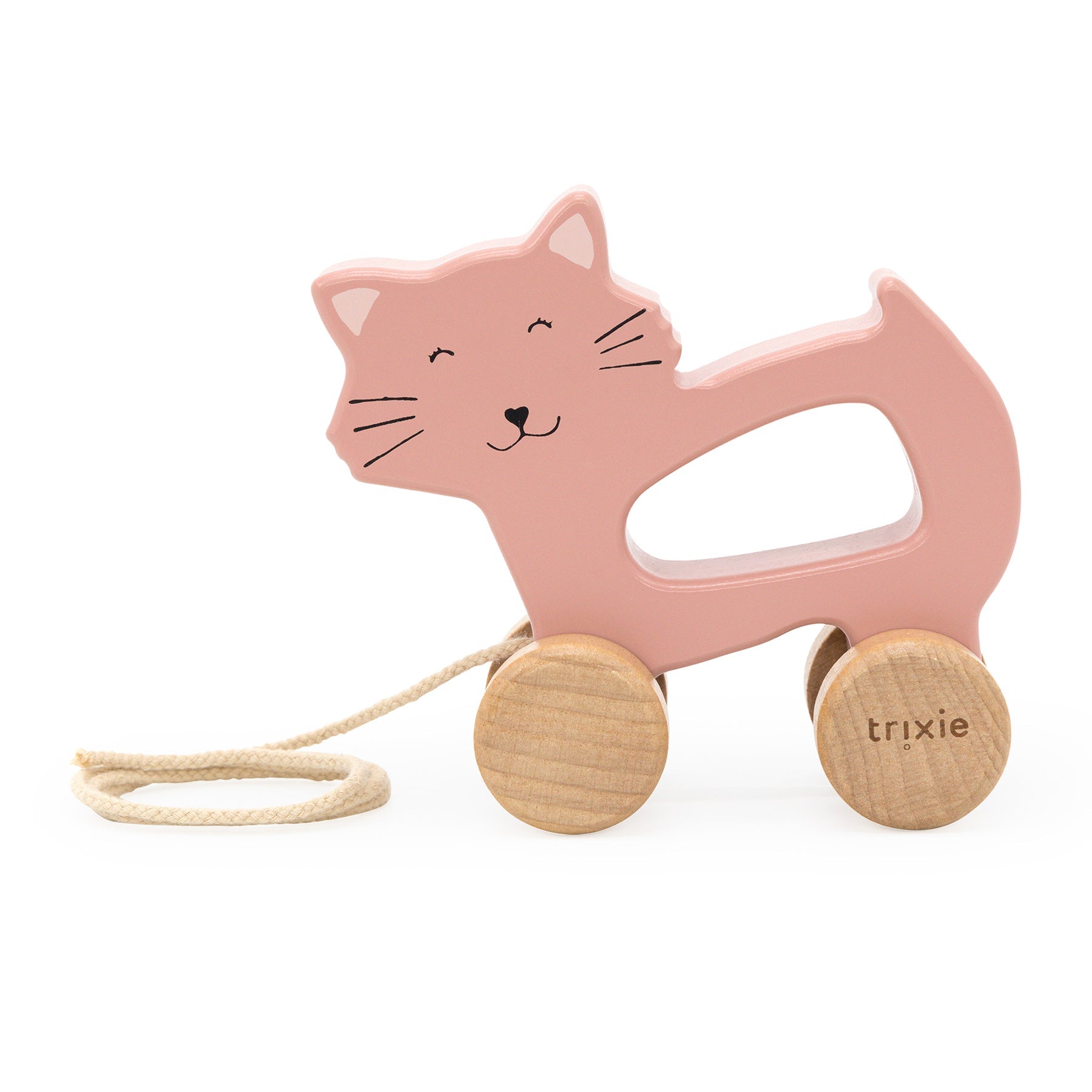 Trixie Wooden pull along toy - Mrs. Cat (Min. of 2 PK, multiples of 2 PK) - MAIGHAN DISTRIBUTION CANADA