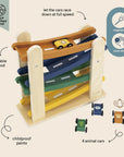 Trixie Wooden ramp racer with 4 cars (Min. of 2 PK, multiples of 2 PK) - MAIGHAN DISTRIBUTION CANADA