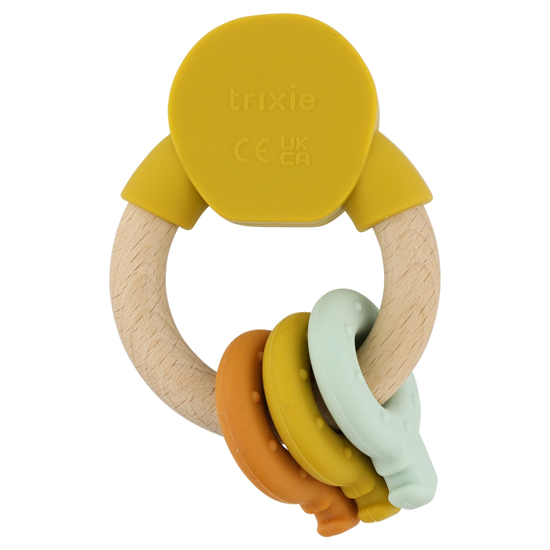 Trixie Wooden silicone activity ring - Mr. Lion (Min. of 3 PK, multiples of 3 PK) - MAIGHAN DISTRIBUTION CANADA