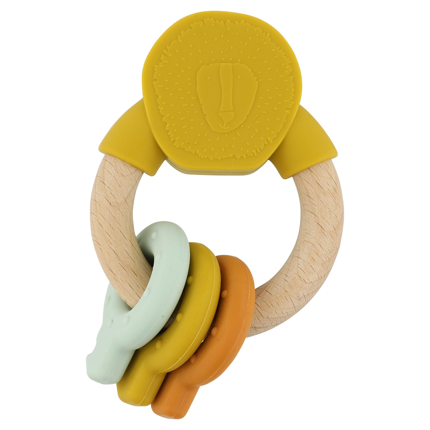 Trixie Wooden silicone activity ring - Mr. Lion (Min. of 3 PK, multiples of 3 PK) - MAIGHAN DISTRIBUTION CANADA