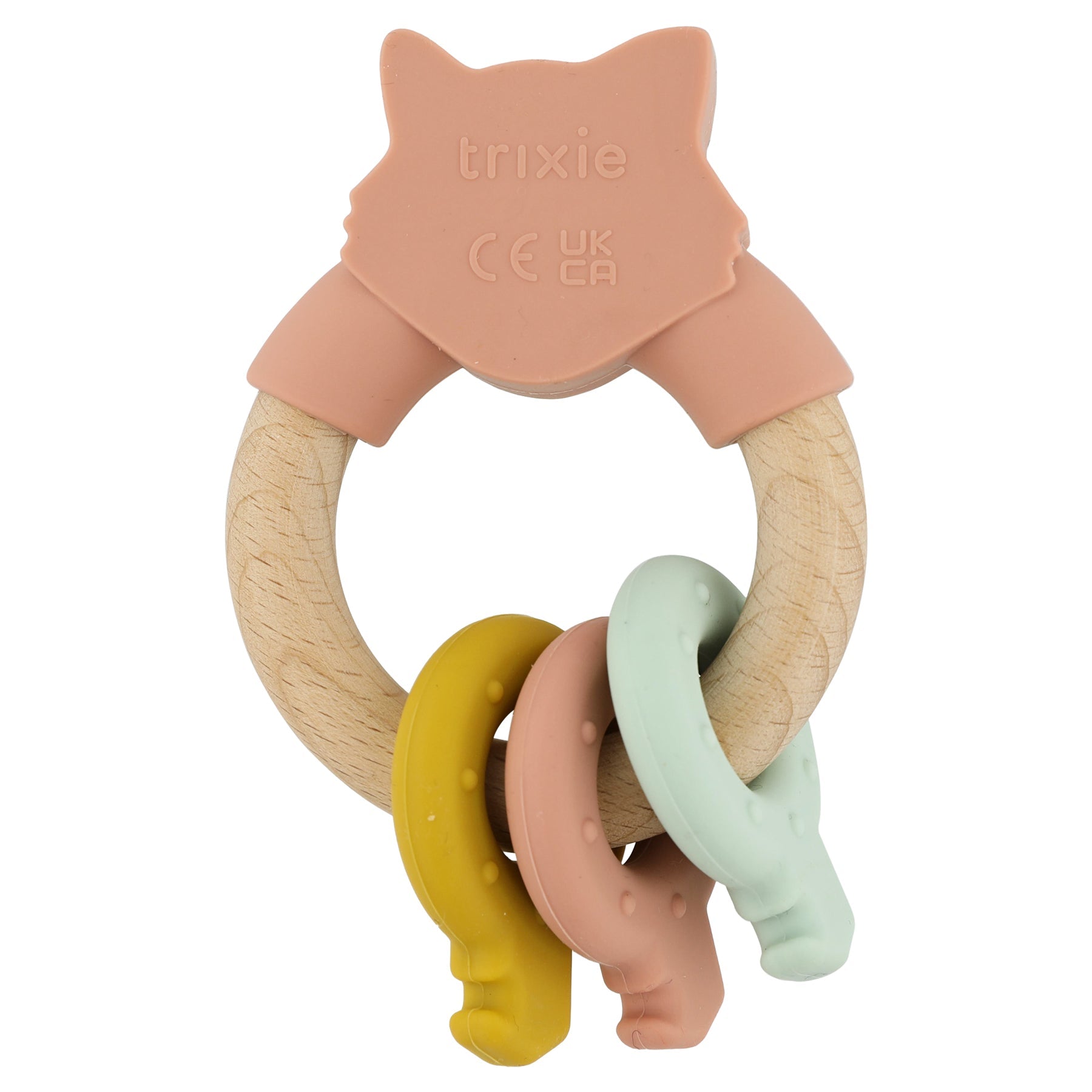 Trixie Wooden silicone activity ring - Mrs. Cat (Min. of 3 PK, multiples of 3 PK) - MAIGHAN DISTRIBUTION CANADA
