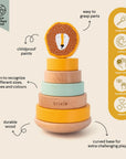 Trixie Wooden stacking toy - Mr. Lion (Min. of 3 PK, multiples of 3 PK) - MAIGHAN DISTRIBUTION CANADA