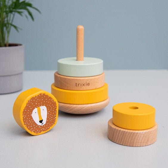 Trixie Wooden stacking toy - Mr. Lion (Min. of 3 PK, multiples of 3 PK) - MAIGHAN DISTRIBUTION CANADA