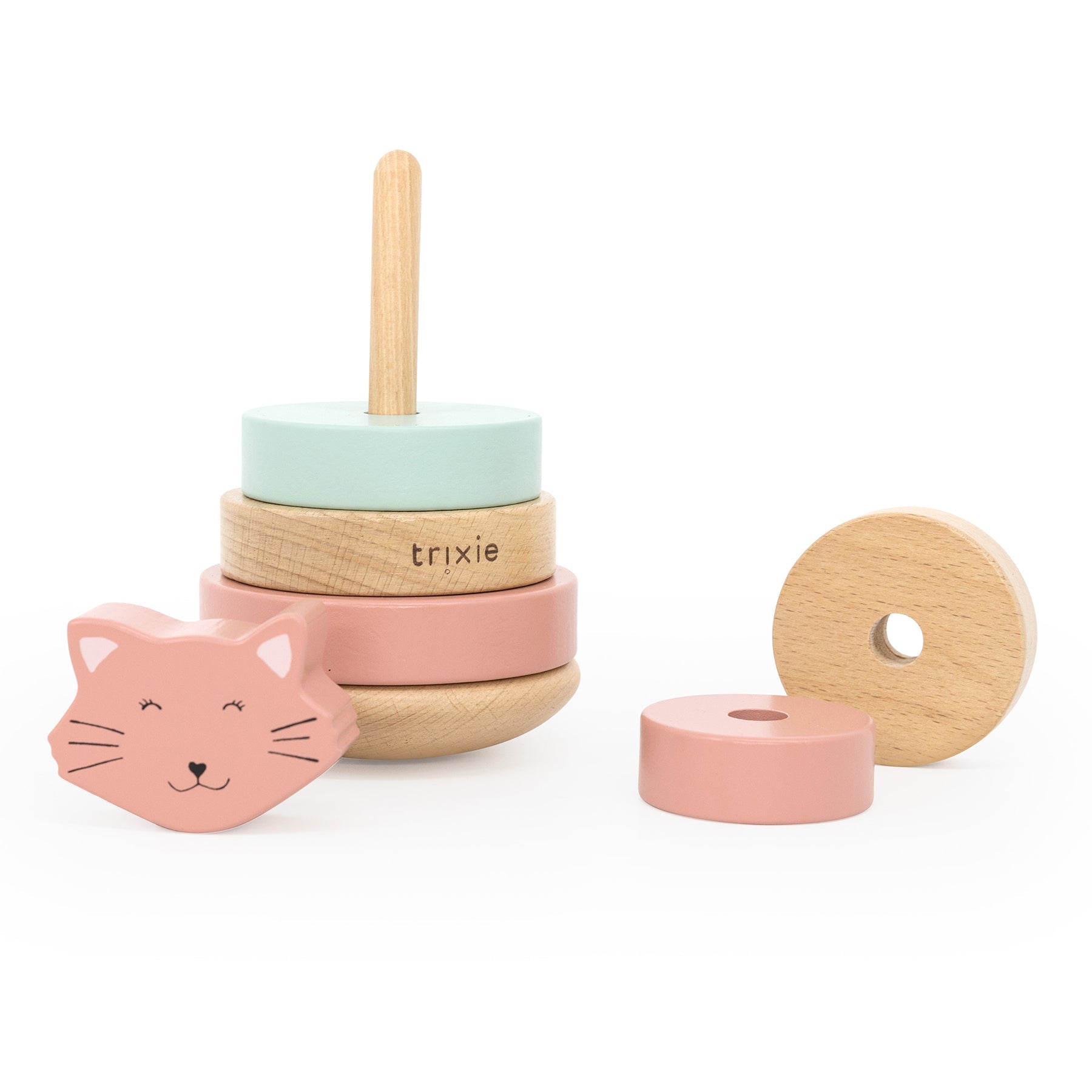 Trixie Wooden stacking toy - Mrs. Cat (Min. of 3 PK, multiples of 3 PK) - MAIGHAN DISTRIBUTION CANADA