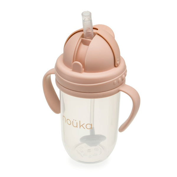 noüka Non-Spill Weighted Straw Cup  9 oz - Soft Blush (Min. of 2 PK, Multiples of 2 PK)