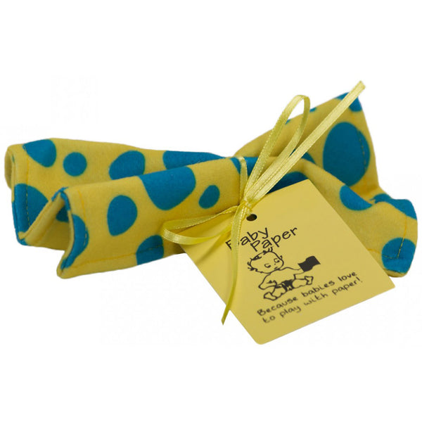 Yellow With Blue Dots Baby Paper (Min. of 6, multiples of 6)