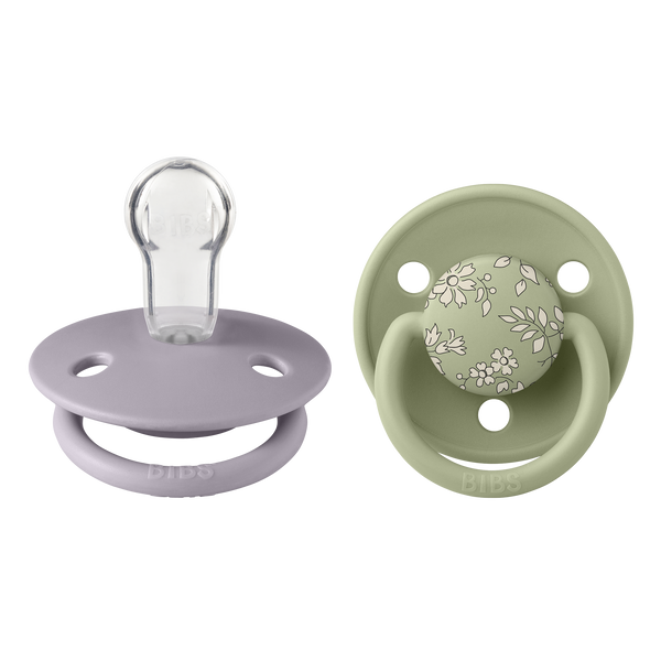 Liberty X BIBS Pacifier De Lux Silicone 2 PK Capel Sage Mix ONE SIZE (Min. of 2 PK, multiples of 2 PK)