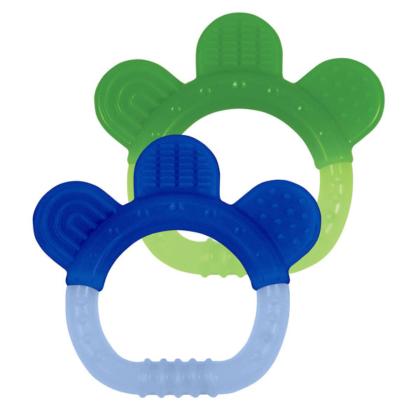 Silicone Blue/GreenTeethers 2PK (Min. of 6, multiples of 6)