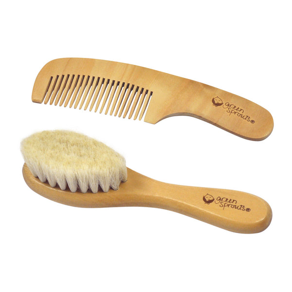 Green Sprouts Baby Brush & Comb Set Natural (Min. of 2, multiples of 2)