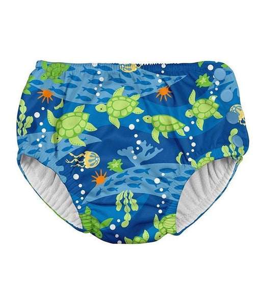 Snap Reusable Absorbent Swimsuit Diaper Royal Blue Turtle Journey (Min. of 2, multiples of 2)