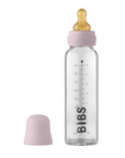 BIBs Baby Glass Bottle Complete Set Latex 225ml Dusky Lilac (Min. of 2 PK , multiples of 2 PK)