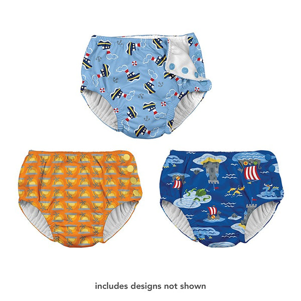 BOYS discounted Assorted Print Snap Reusable Absorbent Swimsuit Diaper (6 Pack) (Min. of 1)