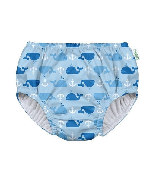 Pull-up Reusable Absorbent Swimsuit Diaper Light Blue Anchor Whale (Min. of 2, multiples of 2)