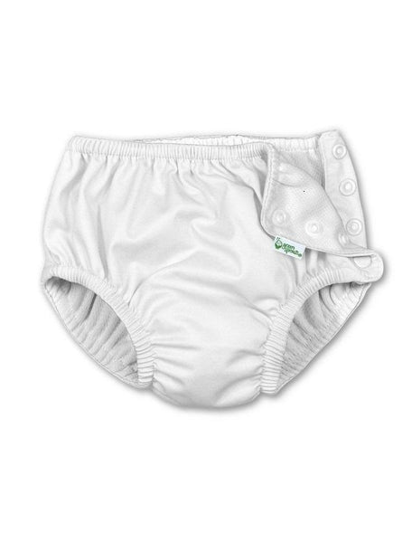 Snap Reusable Absorbent Swim Diaper-White (Min. of 2, multiples of 2)