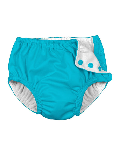 Snap Reusable Absorbent Swimsuit Diaper-Aqua (Min. of 2, multiples of 2)