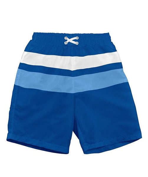 Color Block Trunks With Built-In Reusable Absorbent Swim Diaper in Royal/Light Blue (Min. of 2, multiples of 2)