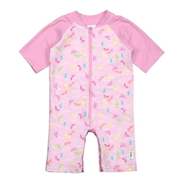 One-piece Swim SunSuit Light Pink Dragonfly Pond (Min. of 2, multiples of 2)