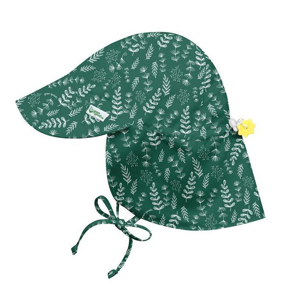 Flap Sun Protection Hat Dark Green Fern (Min. of 3, multiples of 3)