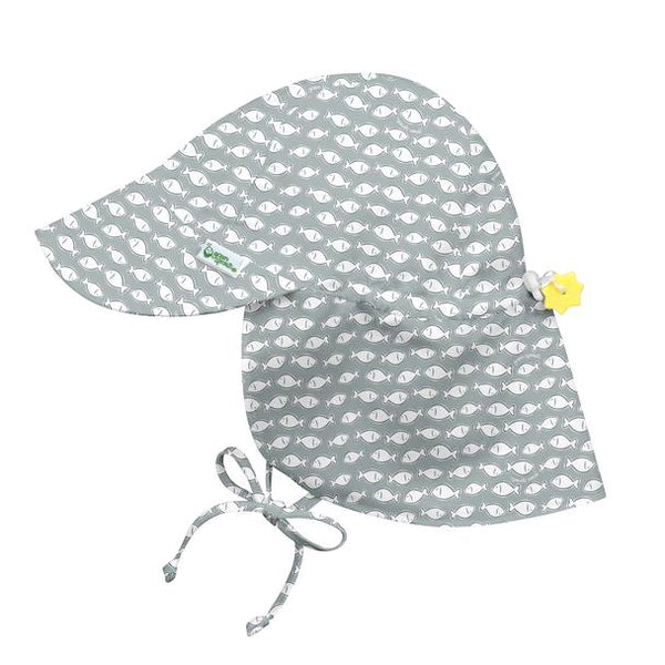 Flap Sun Protection Hat Gray Fish (Min. of 3, multiples of 3)