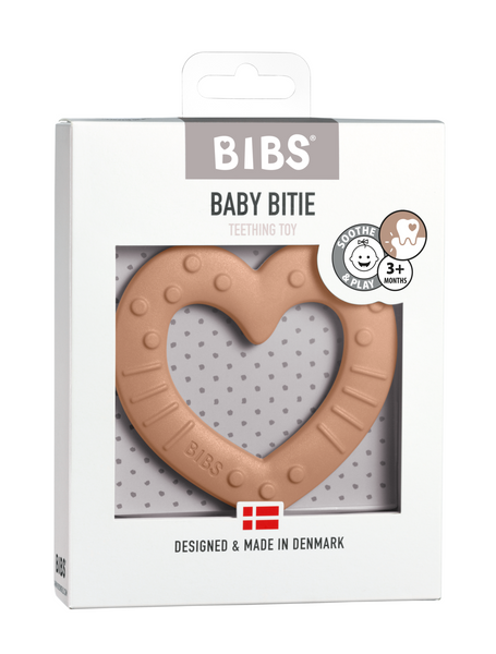 BIBS Baby Bitie Heart Peach ONE SIZE (Min. of 2 PK , multiples of 2 PK)