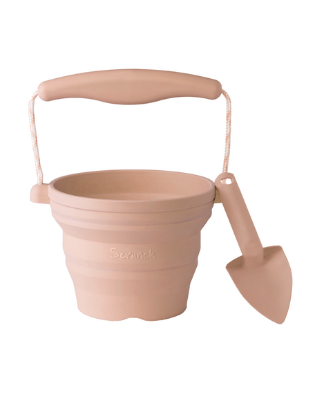 Scrunch Seedling Pot and Trowel Blush (Min. of 2, multiples of 2)