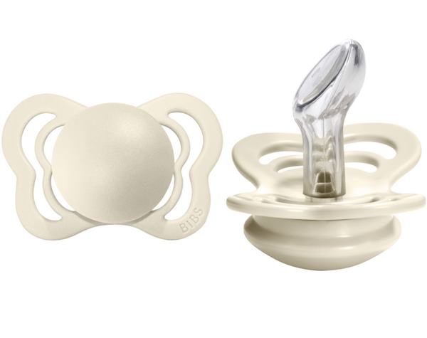 BIBS Pacifier COUTURE Silicone 2 PK Ivory (Min. of 2 PK, multiples of 2 PK)