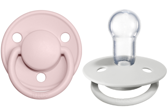 BIBS Pacifier De Lux Silicone 2 PK Blossom / Haze ONE SIZE (Min. of 2 PK, multiples of 2 PK)
