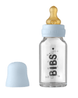 BIBS Baby Glass Bottle Complete Set Latex 110ml Baby Blue (Min. of 2 PK , multiples of 2 PK) - MAIGHAN DISTRIBUTION CANADA