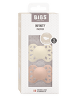 BIBS Infinity Pacifier Silicone 2 PK Anatomical Ivory/Blush (Min. of 2 PK, multiples of 2 PK) - MAIGHAN DISTRIBUTION CANADA