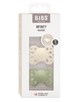BIBS Infinity Pacifier Silicone 2 PK Anatomical Ivory/Sage (Min. of 2 PK, multiples of 2 PK) - MAIGHAN DISTRIBUTION CANADA