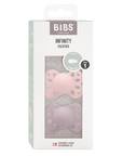 BIBS Infinity Pacifier Silicone 2 PK Symmetrical Blossom/Dusky Lilac (Min. of 2 PK, multiples of 2 PK) - MAIGHAN DISTRIBUTION CANADA