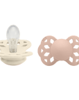 BIBS Infinity Pacifier Silicone 2 PK Symmetrical Ivory/Blush (Min. of 2 PK, multiples of 2 PK) - MAIGHAN DISTRIBUTION CANADA