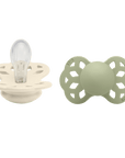BIBS Infinity Pacifier Silicone 2 PK Symmetrical Ivory/Sage (Min. of 2 PK, multiples of 2 PK) - MAIGHAN DISTRIBUTION CANADA