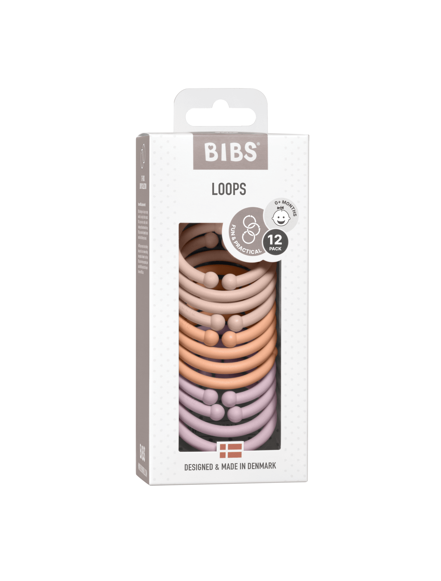 BIBS Loops 12 PK Blush / Peach / Dusky Lilac ONE SIZE (Min. of 2 PK, multiples of 2 PK) - MAIGHAN DISTRIBUTION CANADA