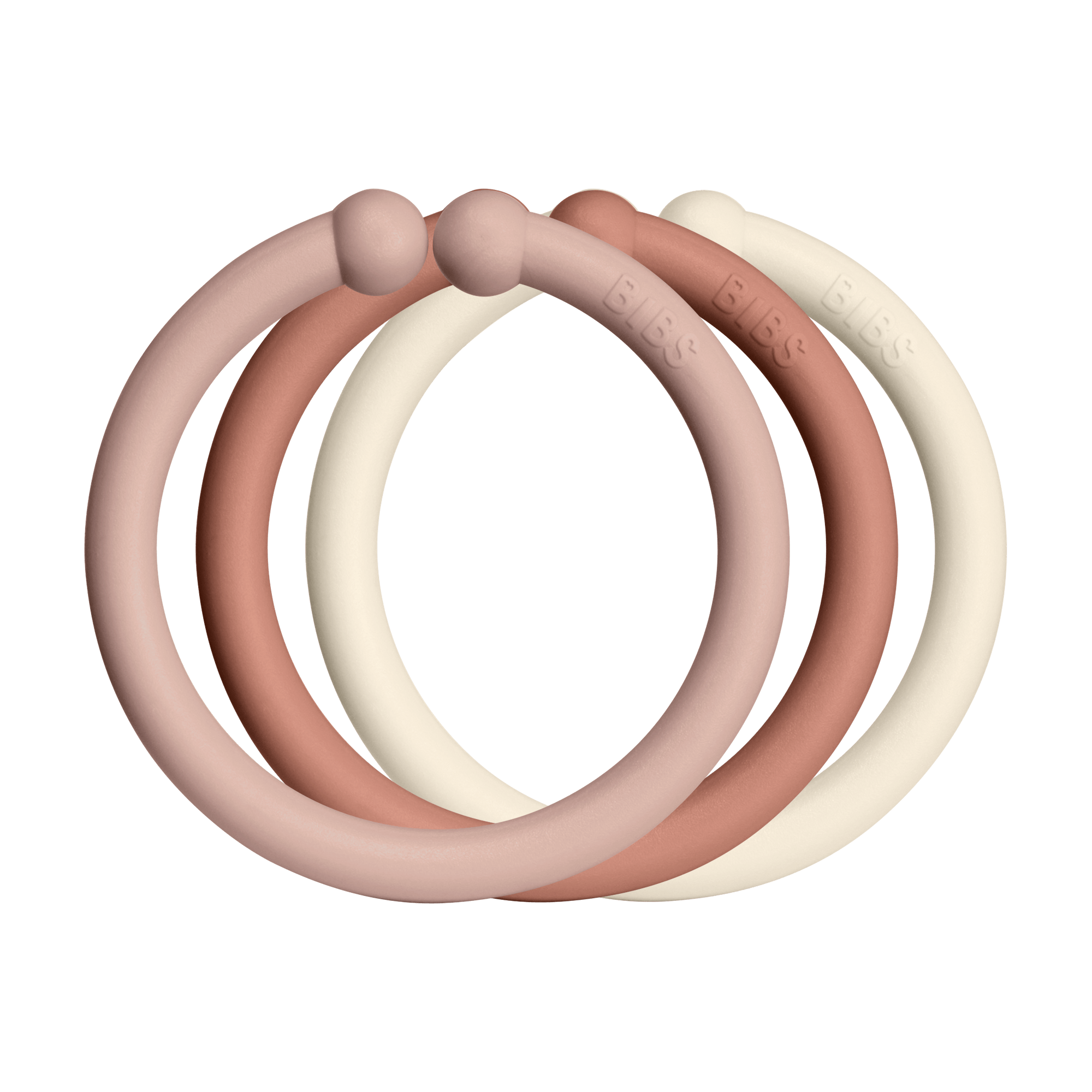 BIBS Loops 12 PK Blush / Woodchuck / Ivory ONE SIZE (Min. of 2 PK, multiples of 2 PK) - MAIGHAN DISTRIBUTION CANADA