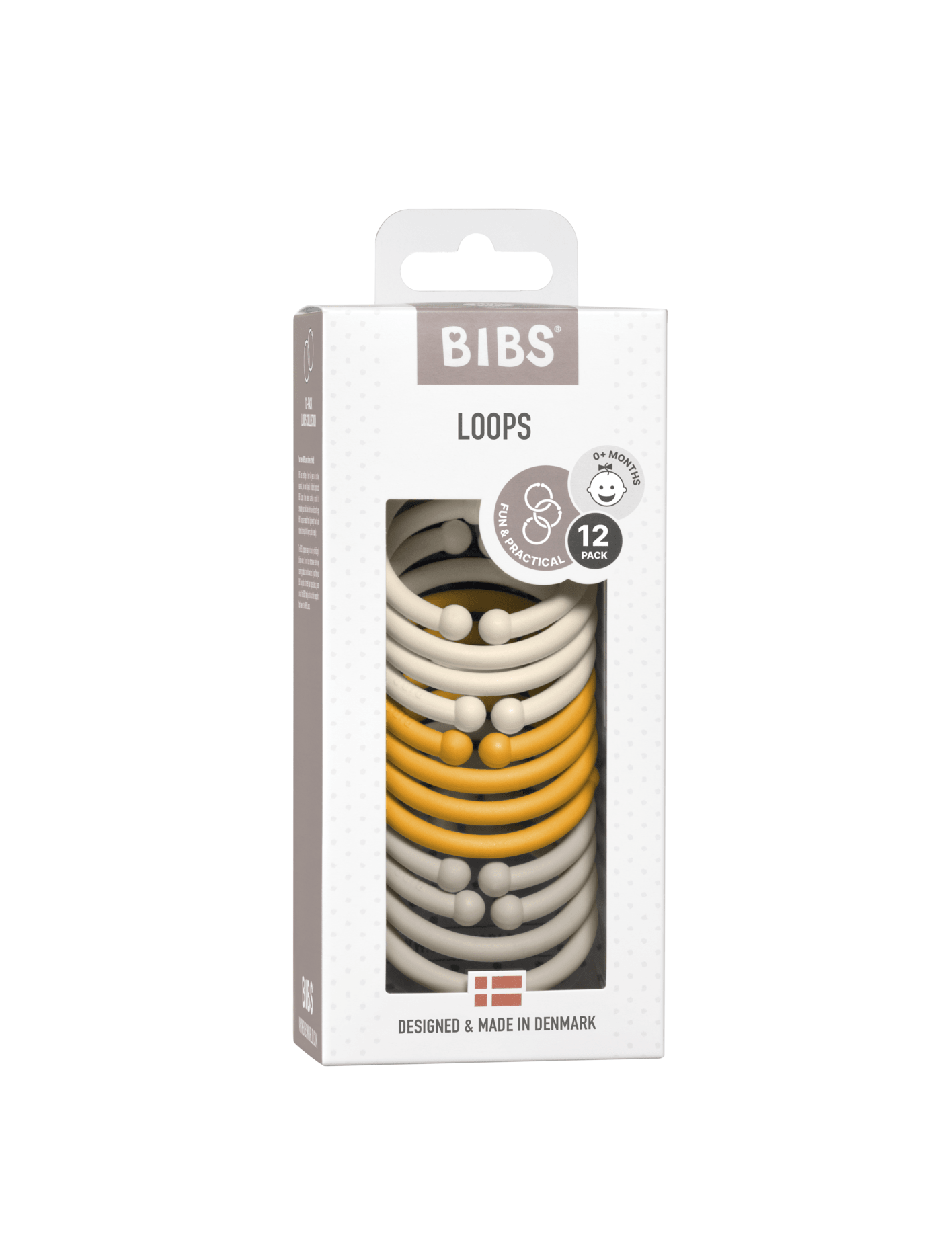 BIBS Loops 12 PK Ivory / Honey Bee / Sand ONE SIZE (Min. of 2 PK, multiples of 2 PK) - MAIGHAN DISTRIBUTION CANADA