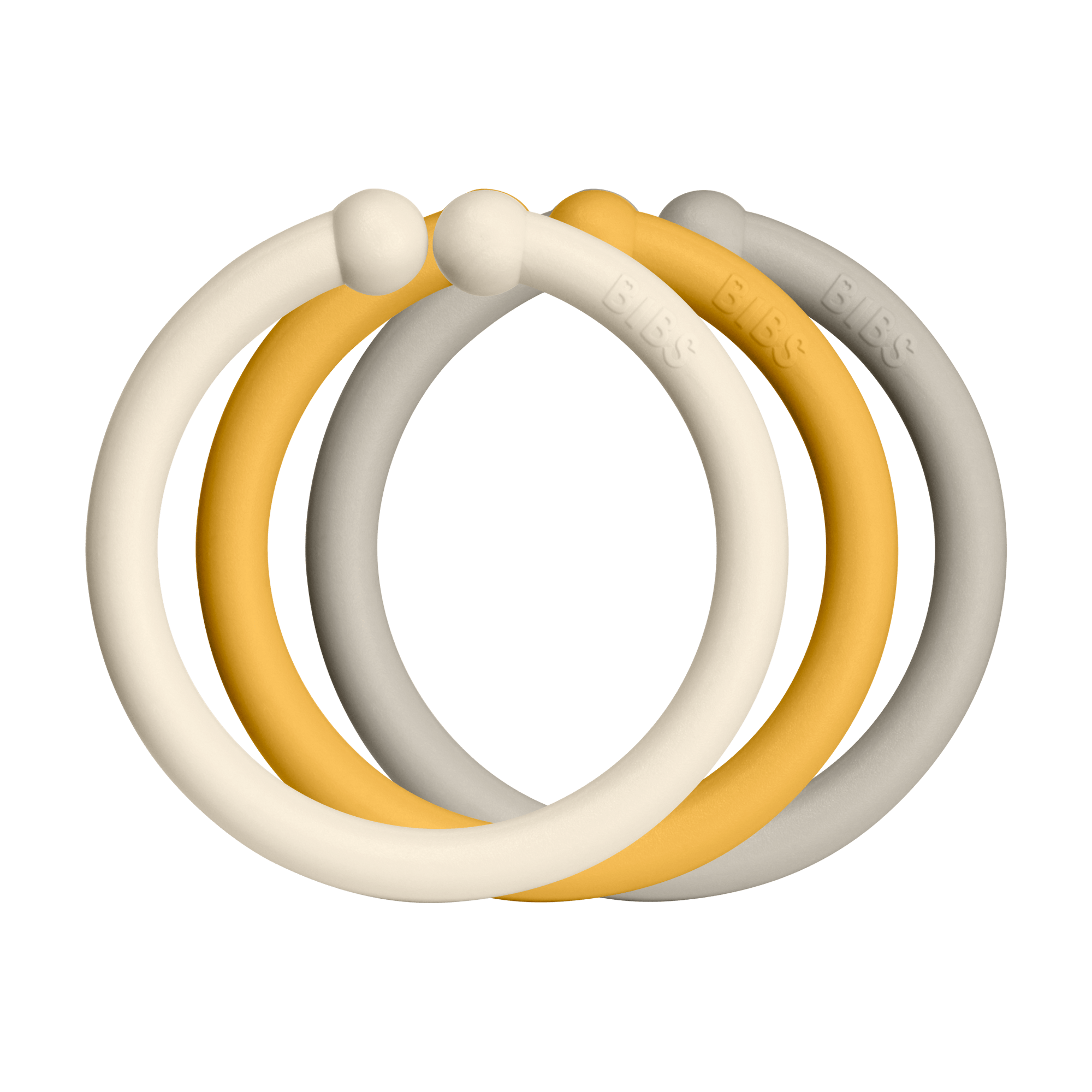 BIBS Loops 12 PK Ivory / Honey Bee / Sand ONE SIZE (Min. of 2 PK, multiples of 2 PK) - MAIGHAN DISTRIBUTION CANADA
