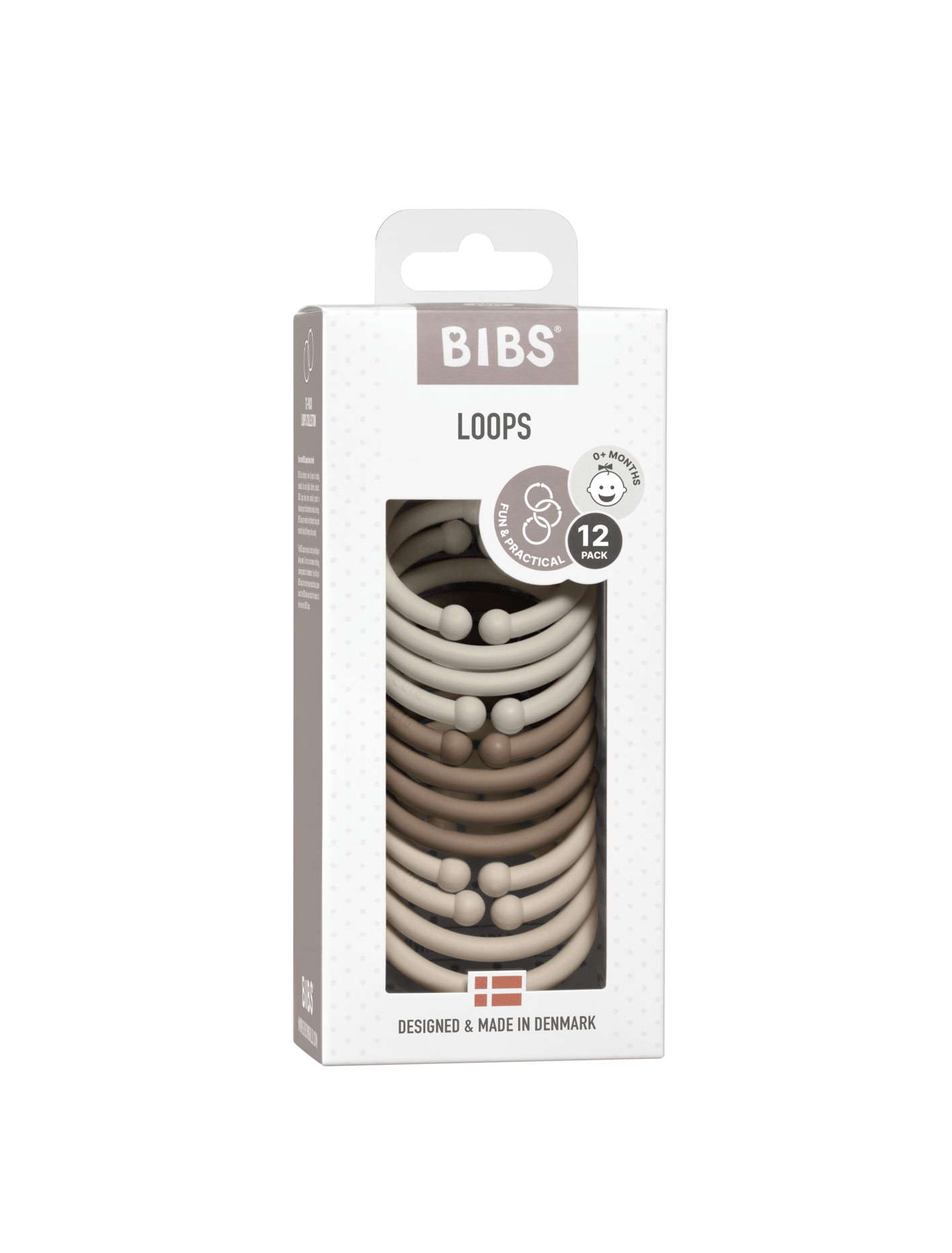 BIBS Loops 12 PK Sand / Dark Oak / Vanilla ONE SIZE (Min. of 2 PK, multiples of 2 PK) - MAIGHAN DISTRIBUTION CANADA