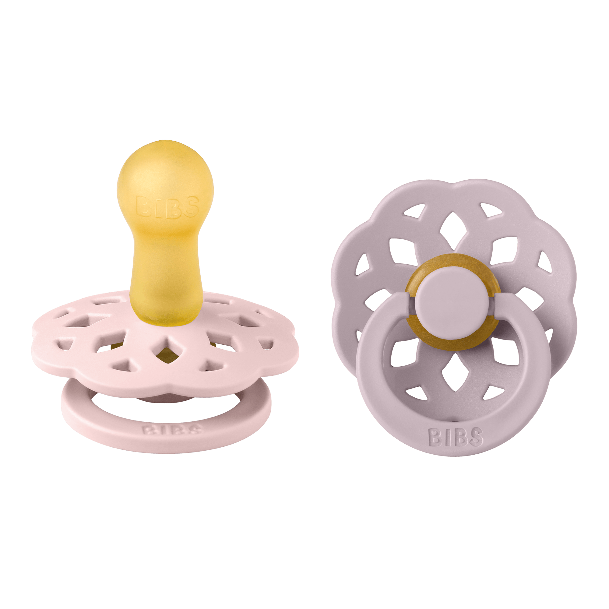 BIBS® Pacifier Boheme Latex 2 PK Blossom / Dusky Lilac (Min. of 2 PK, multiples of 2 PK) - MAIGHAN DISTRIBUTION CANADA