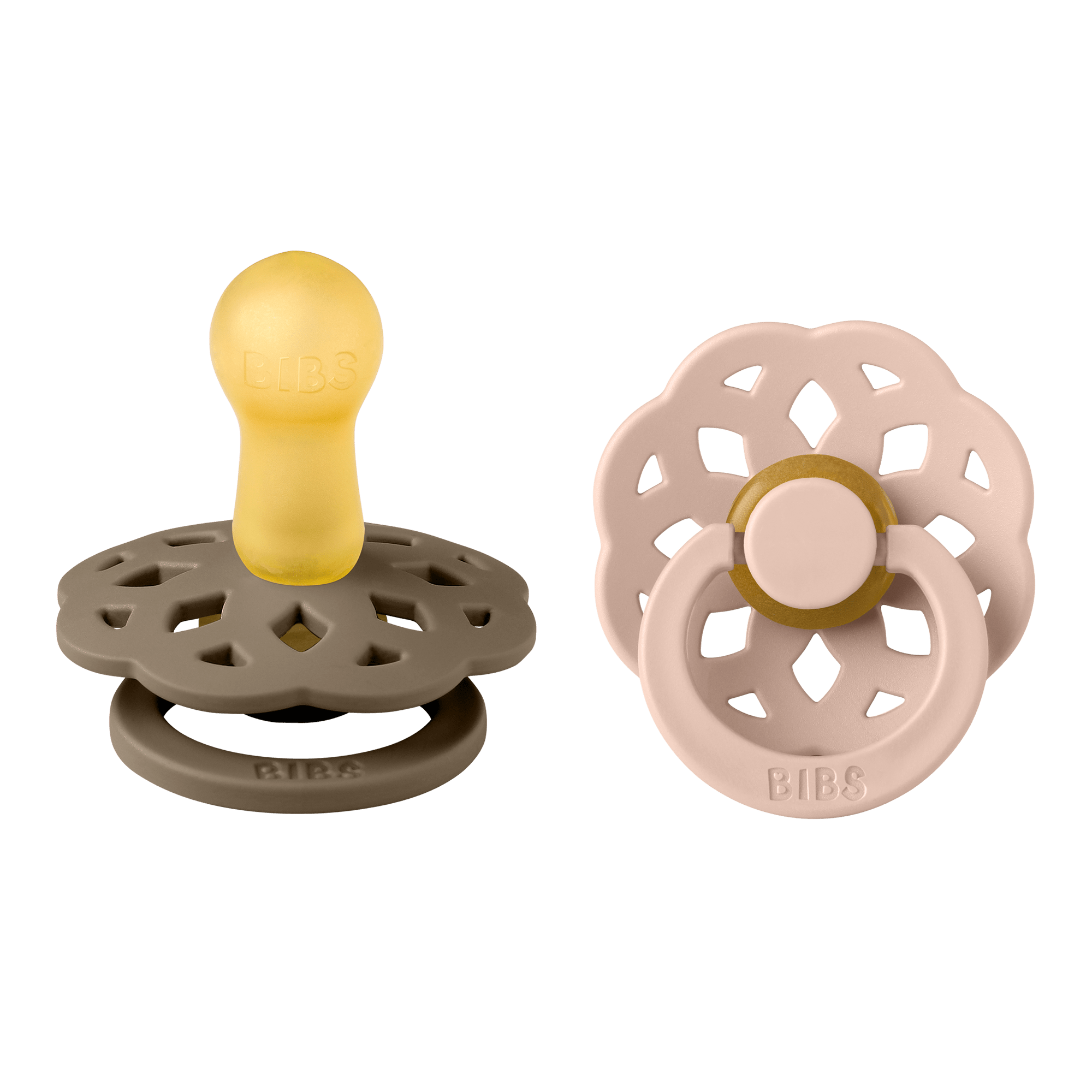 BIBS® Pacifier Boheme Latex 2 PK Dark Oak / Blush (Min. of 2 PK, multiples of 2 PK) - MAIGHAN DISTRIBUTION CANADA