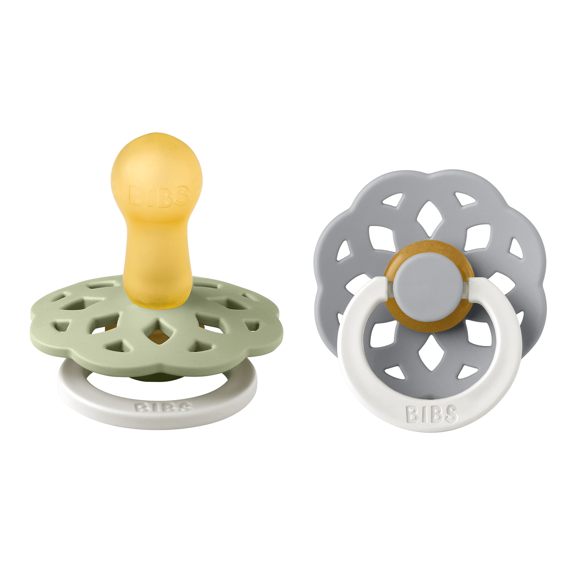 BIBS® Pacifier Boheme Latex 2 PK Sage Glow / Cloud Glow (Min. of 2 PK, multiples of 2 PK) - MAIGHAN DISTRIBUTION CANADA