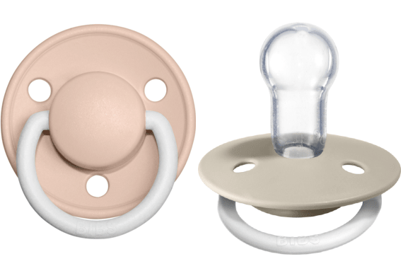 BIBS Pacifier De Lux Silicone 2 PK Blush GLOW / Vanilla GLOW ONE SIZE (Min. of 2 PK, multiples of 2 PK) - MAIGHAN DISTRIBUTION CANADA