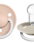 BIBS Pacifier De Lux Silicone 2 PK Blush GLOW / Vanilla GLOW ONE SIZE (Min. of 2 PK, multiples of 2 PK) - MAIGHAN DISTRIBUTION CANADA