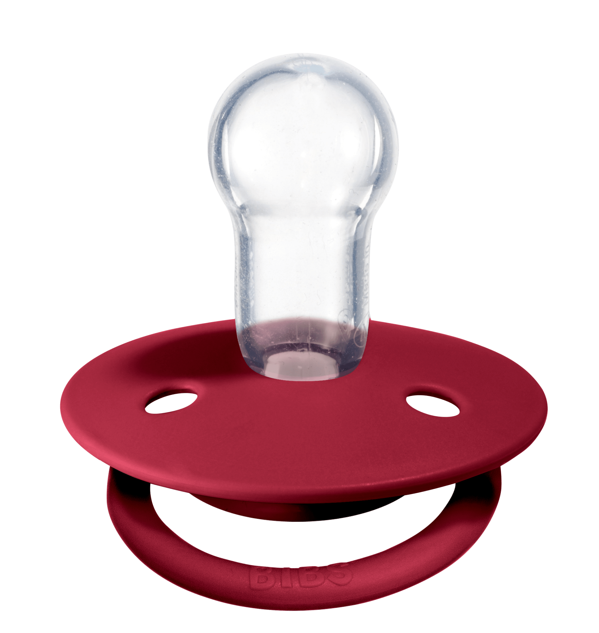 BIBS Pacifier De Lux Silicone 2 PK Ruby ONE SIZE (Min. of 2 PK, multiples of 2 PK) - MAIGHAN DISTRIBUTION CANADA